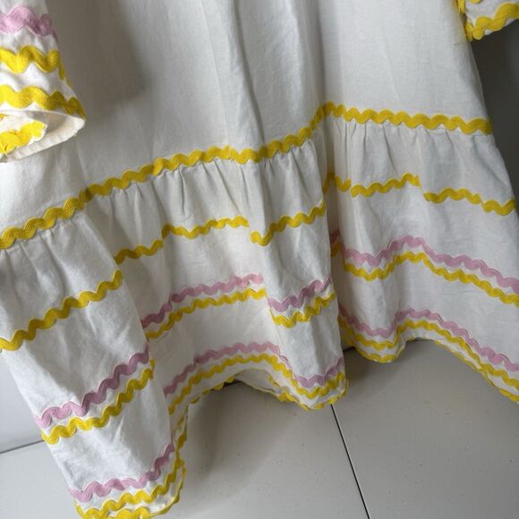 Lisa Marie Fernandez x Target Dress XXS Boho Ric Rac Flare Oversized Coquette - Picture 5 of 11